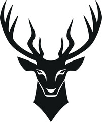 Poster - Sleek and Stylish Minimalistic Deer Vector Glyph ? Perfect for Modern Designs