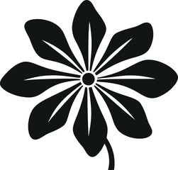 Poster - Sleek and Stylish Floral Vector Glyph � Embrace Minimalism