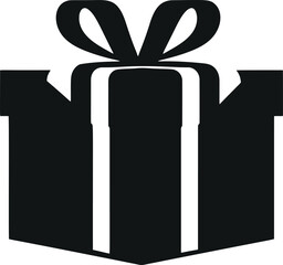 Poster - Sleek and Stylish Minimalistic Gift Icons for Visual Projects