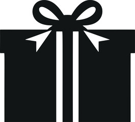 Poster - Minimalistic Gift Box Illustration: Modern and Minimal Vector Glyph for All Occasions