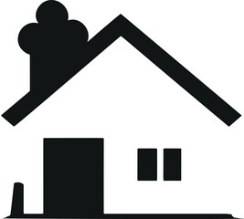 Poster - Simplistic Haven: Discover the Essence of Minimalistic Living with this Vector Glyph Flat House