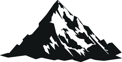 Poster - Serenity in Symmetry: Minimalistic Mountain Vector for Endless Inspiration