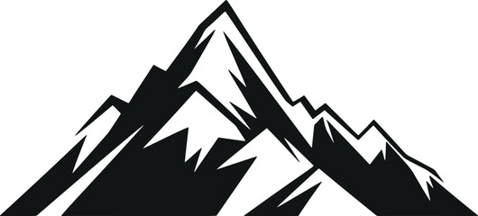 Poster - Minimalistic Mountain Vector Glyph - Flat Design for Sale on Adobe Stock