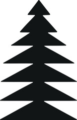 Poster - Simple and Stylish Christmas Tree Vector Set - Modern Glyph Flat Design