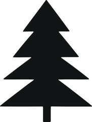 Poster - Simplicity and Elegance: Stylish Christmas Trees in Vector Glyph Flat Style