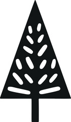 Poster - Stylish Minimalistic Christmas Trees: Vector Glyph Flats for Festive Designs