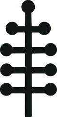 Poster - Sleek and stylish Christmas Tree Glyphs for your minimalist holiday designs