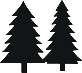 Poster - Stylish and Simplistic Christmas Tree Vectors - Perfect for Modern Designs!