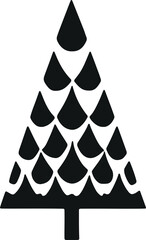 Poster - Sleek and Stylish Christmas Trees Vector Set: Perfect for Minimalistic Holiday Designs
