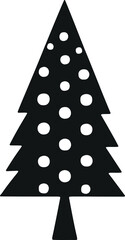 Poster - Simplicity Shines: Minimalist Christmas Trees in Vector Glyph Flat Style