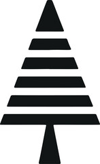 Poster - Simple elegance: Vector Christmas trees in minimalist glyph and flat style