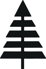 Poster - Simplistic Christmas Trees: Vector Glyph Illustrations for a Minimalistic Holiday Season