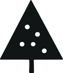 Poster - Stylish Minimalistic Christmas Trees: Vector Glyph Flat Illustration