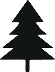 Poster - Stylish and Chic Minimalistic Christmas Trees in Vector Glyph Design
