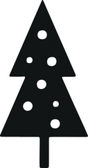 Poster - Merry and Minimal: Vector Glyph Flat Christmas Trees for Holiday Designs