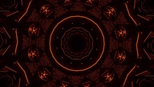 Circular Object With Red Light In The Middle. Kaleidoscope VJ Loop.