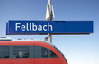 Bahntafel, Fellbach, S-Bahnhof, (Symbolbild)