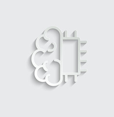 Fototapete - ai icon vector Artificial intelligence icon logo