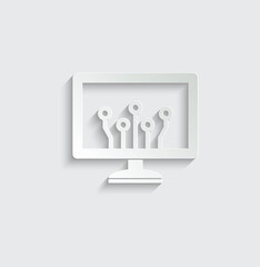 Fototapete - ai icon vector Artificial intelligence icon logo