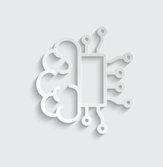 Fototapete - ai icon vector Artificial intelligence icon logo