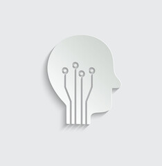 Fototapete - ai icon vector Artificial intelligence icon logo