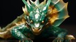 dragon made of jade and topaz gems