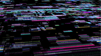Poster - future digital cyberspace. sorting and analysis digital data. vector technology matrix algorithm. se