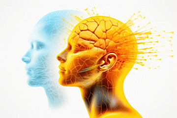 Poster - Abstract human head wallpaper