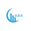 ABA letter logo design on black background. ABA creative initials letter logo concept. ABA letter design.
