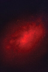 Sticker - Milky Way, stars and red nebula. Night starry sky. Space vector background