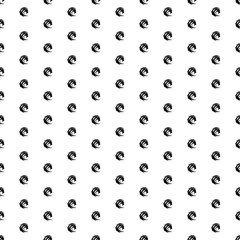 Poster - Square seamless background pattern from geometric shapes. The pattern is evenly filled with big black dragon's head symbols. Vector illustration on white background