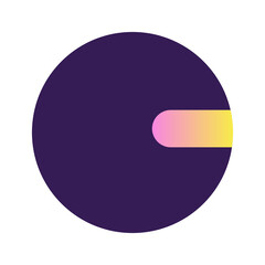 Aufkleber - Round Circle Shape Button Gradient Colored Texture Nostalgic 90's Style Neon Futuristic Element Icon 