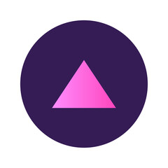 Aufkleber - Round Circle Shape Button Gradient Colored Texture Nostalgic 90's Style Neon Futuristic Element Icon 