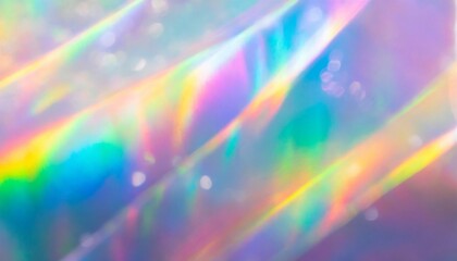 Wall Mural - abstract blur holographic rainbow foil iridescent panoramic background
