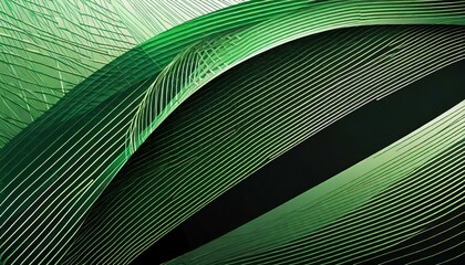 Sticker - digital green and black curve lines geometric abstract graphics poster web page ppt background