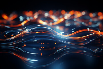 Poster - A depiction of wireless technology, visualized as invisible waves and abstract energy forms.
