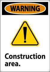 Wall Mural - Warning Sign Construction Area