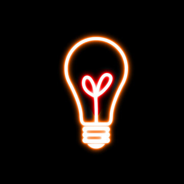 Balb icon neon glowing