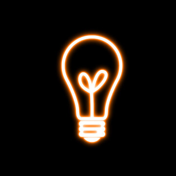 Balb icon neon glowing
