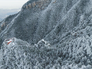 Wall Mural - Winter snow scene in Lushan/Mountain Lu National Park Scenic Area, Jiujiang, Jiangxi, China