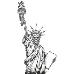 Wall Mural - Statue of Liberty logotype monochrome