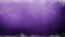 Elegant Purple Background With White Hazy Top Border And Dark Black Grunge Texture Bottom Border Luxury Royal Purple Design