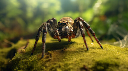 spider on a web. Generative Ai