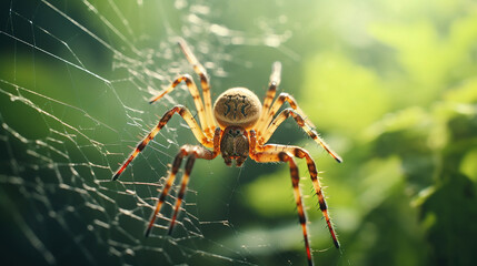 spider on a web. Generative Ai