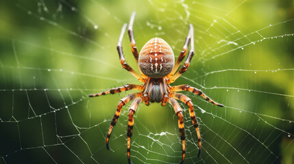 spider on a web. Generative Ai
