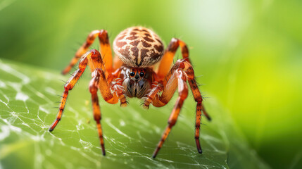 spider on a web. Generative Ai