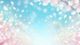 Fototapeta  - 青空に舞う桜の花びら