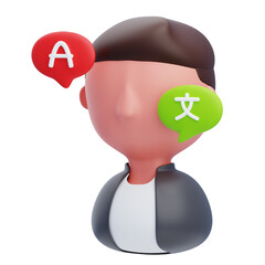 Poster - Translator 3D illustrations