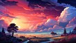 Sky Good Weather Morning, Background Banner HD, Illustrations , Cartoon style