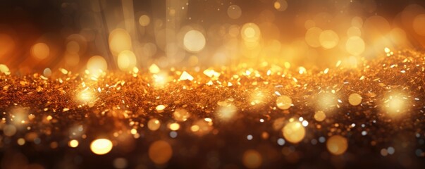 Wall Mural - beautiful golden shiny glitter background